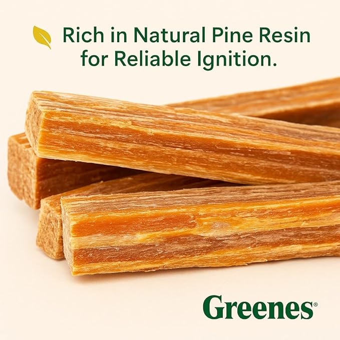 Greenes Fence Fatwood Fire Starter – 50 lb Box – 100% Natural Resin Pine Kindling – Chemical-Free All-Weather for Fireplaces, Campfires, Wood Stoves & Grills