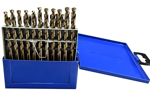 MaxTool Twist Drill Bit Set 60PCs High Speed Steel M2 Jobber Length Fully Ground for Metal Stainless Steel Plastic etc Number 1-60; JBS02G10R60