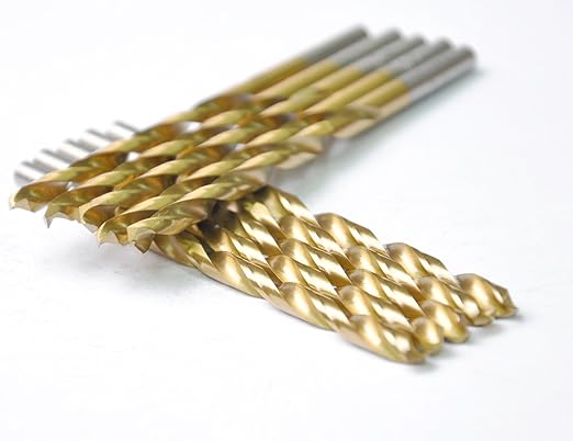 10PCS,13/32", Titanium Coated Twist Drill Bits