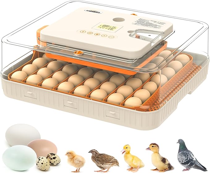 56 Eggs Incubators for Hatching Eggs - Automatic Egg Turner with Temperature and Humidity Control, Egg Candler, Incubator for Hatching Chicken, Duck, Goose, Pigeon, Quail, Parrot Eggs