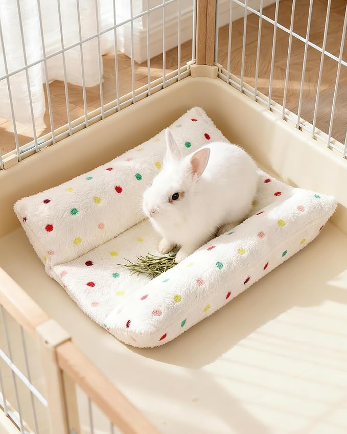16 * 14in Rabbit Bed Thickened Soft Bunny Nest Machine-Washable Plush Pillow Reversible Plush Pet Pad Cotton Rabbit Pillow