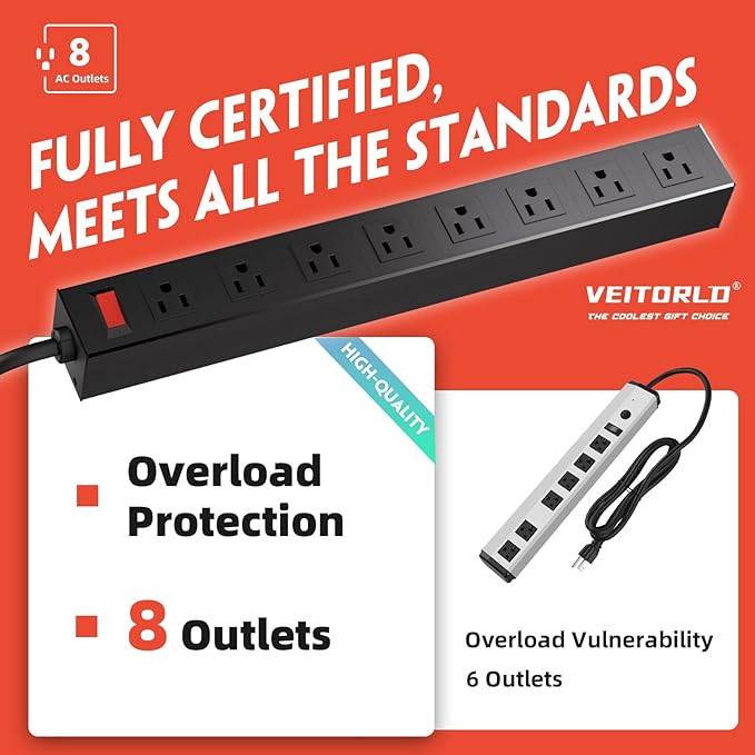 Veitorld Power Tool Organizer with Charging Station, Heavy Duty Modular Wall Mount Rack for Garage - 4 Drill Holders, Tool Storage Organizer, Christmas Birthday Gifts for Men Him Dad Husband