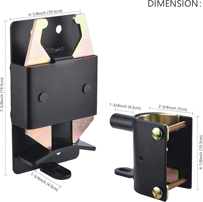 2 Pack 2-Way Heavy Duty Farm Gate Latch - Lockable Fence Gate Latch for Metal Tube Gate, Livestock Cattle, Horse Corrals, Ranches, Pastures, Pet Cages & Fences (Screws & Instructions Included)