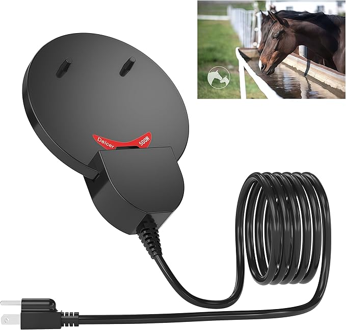 Bird Bath Heater, 500W Pond Heater,Full-Covered Aluminum Bird Bath for Outdoors in Winter,Stock Tank with Thermostatically Controlled,Chicken Water Heater-Deicer,livestock water