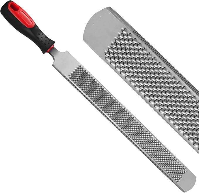 18Inch Professional Farrier Hoof Rasp - Heavy Duty Carbon Steel Hoof Trimmer for Horses, Cattle, Goats, Donkeys, Ergonomic Handle with Sharp Teeth, Durable Animal Hoof and Wood File Tool