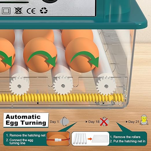 Incubators for Hatching Eggs, 12-16 Eggs Incubator with Automatic Egg Turning and Automatic Humidification, Incubator for Chicken Eggs, Quail Egg