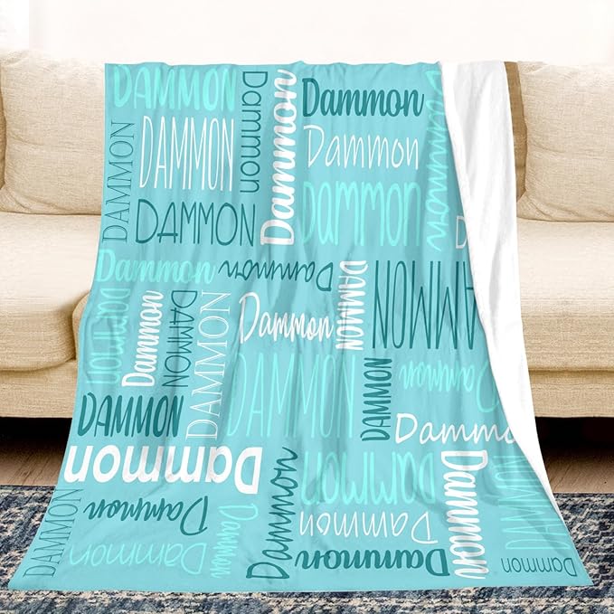 Personalized Name Blanket for Kids and Adult Customized Blanket for Boys Girls Baby Personalized Blanket and Throws Super Soft