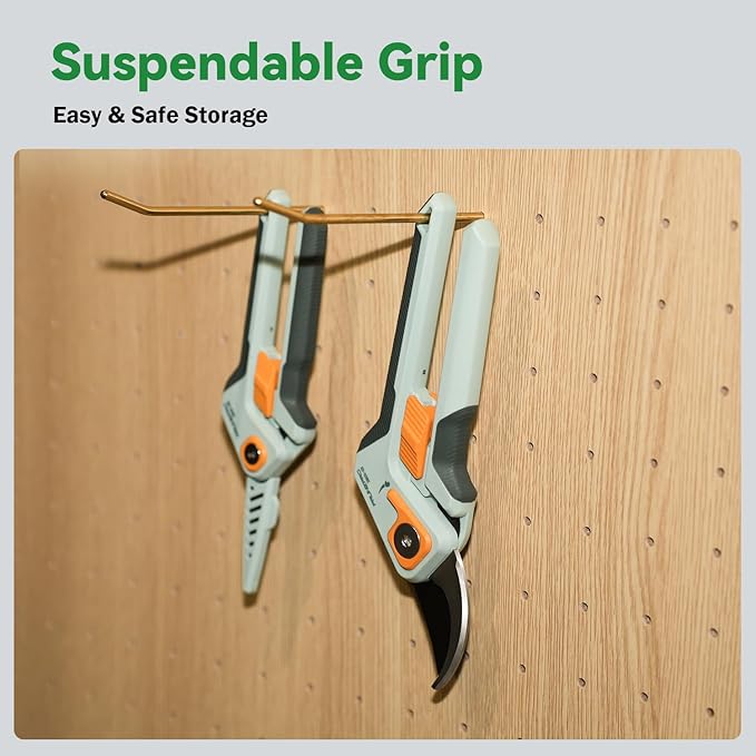 PrunePro 8" Professional Pruning Shears for Gardening 2 Pack Bypass Hand Pruner Stainless Steel Sharp Garden Scissors Plant Flower Rose Garden Clipper