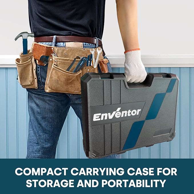 Enventor Tool Set, 220-Piece Home Tool Kit with Toolbox, Wrench and Hand Tools for Home Repairs, Auto Maintenance, DIY & General Use,Household Repair Tools for Men & Women, Blue