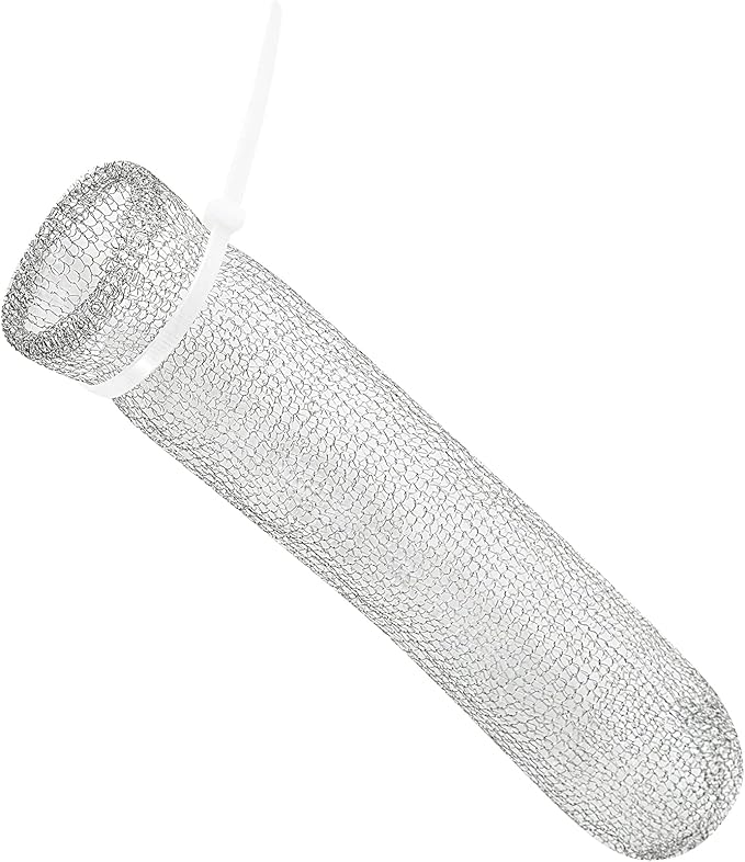 24 Pieces Lint Traps Washing Machine Stainless Steel Lint Snare Traps Laundry Mesh Washer Hose Filter with 24 Pcs Cable Ties