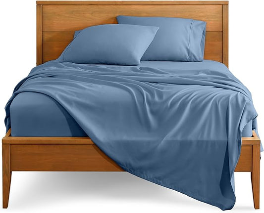 Bare Home Full Sheet Set - Luxury 1800 Ultra-Soft Microfiber Full Bed Sheets - Double Brushed - Deep Pockets - Easy Fit - 4 Piece Set - Bedding Sheets & Pillowcases (Full, Coronet Blue)