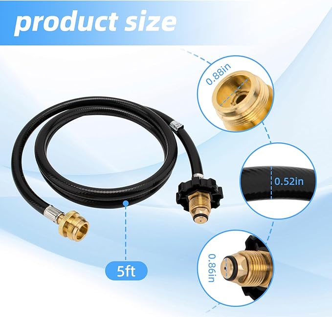 F273704 5-Foot Propane Converter Hose Kit – Works with Buddy Heater Lineup (Big Buddy, Little Buddy, Portable Buddy) to Connect Portable Heater Accessories to 5-20LB Propane Tanks