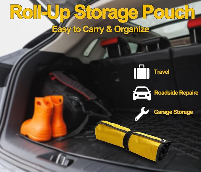 Ratcheting Wrench Set 16 Pcs, Multifuctional Combination Ended Spanner Kit Metric 6-22MM Chrome Vanadium Steel Flex-Head Ratchet Wrenches with Carrying Bag