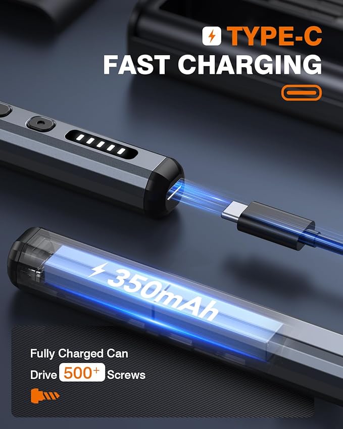 JOREST Mini Electric Screwdriver, Precision Set with 38-in-1 Magnetic Bits, Repair Tool Kit for iPhones, Laptop, Drone, Game Console, Camera, Toys; Stocking Stuffers for Men;Birthday Gift for Father