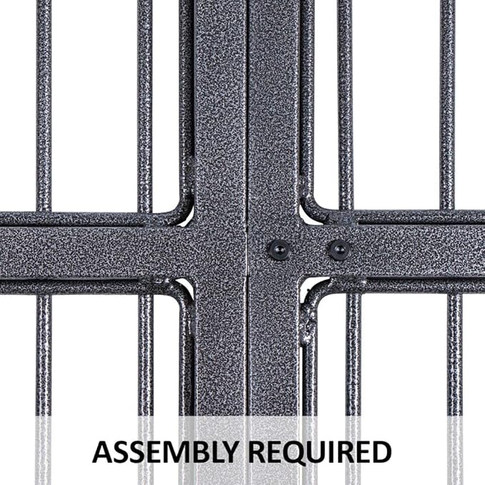 EASY-UP Titan Horse Stall Gates | Heavy-Duty Steel Construction | Rust-Resistant Finish | Ideal for Barn, Farm & Equestrian Use | Short Gate - 24" Tall x 52" Wide | Color Gray Armor