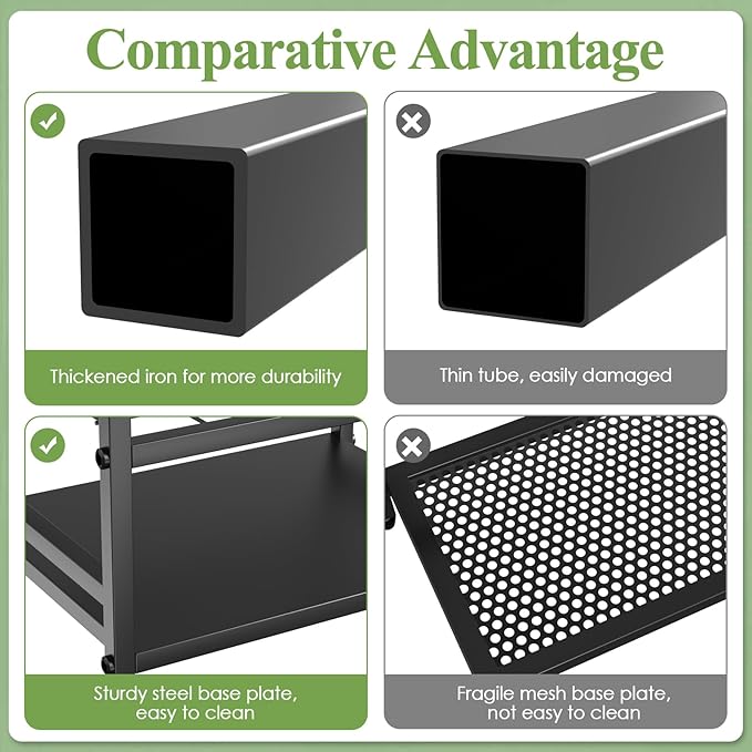 Garden Tool Organizer for Garage, Yard Tool Rack, Holds Up to 36 Long-Handled Tools, Black Metal Garden Tools Rack Storage with Hooks for Yard Shed Garage Organization