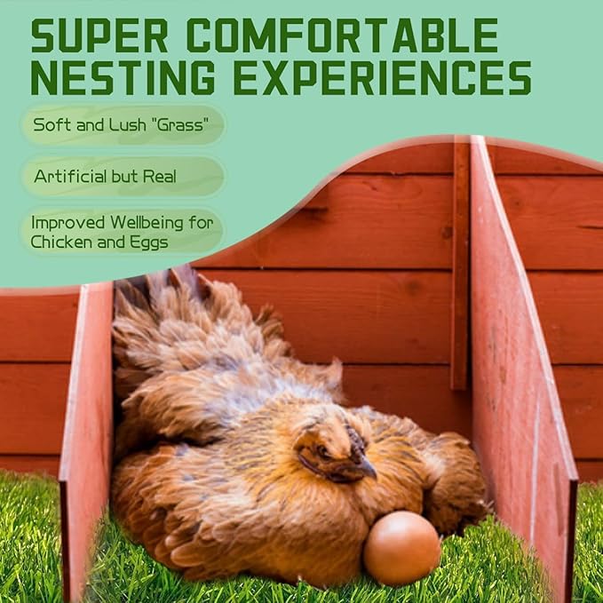 Nesting Pads for Chicken Coop, Nesting Box Pads 6PCS 12"×12"×1.2" Nesting Box Pads for Chickens, Nesting Pads for Laying Eggs, Reusable Nesting Pads for Chicken Coop/Chicken Nesting Box