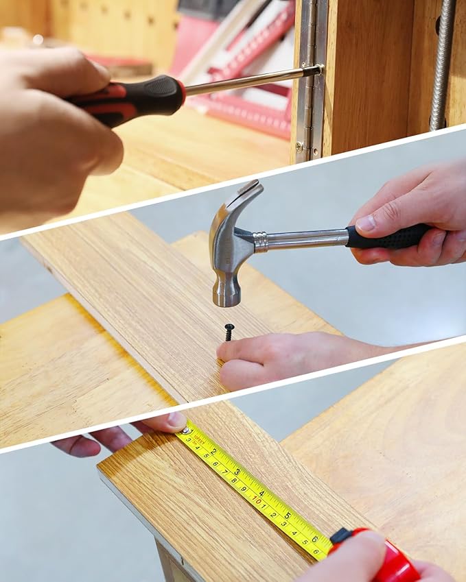 KingTool Home Repair Tool Kit - 149 Pieces Basic Home Repair Tool Set, General Mechanic Tool Set, General Household Tool Kit with Plastic Toolbox, Perfect for Homeowner, Office & College Repairs