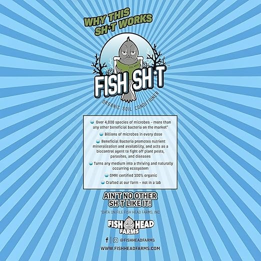 Fish Head Farms Organic Soil Conditioner for Yield and Flavor Enhancement. Improves Fertilizer Efficiency. Useful in both Garden Soil and Hydroponics Applications. 120 mililiters
