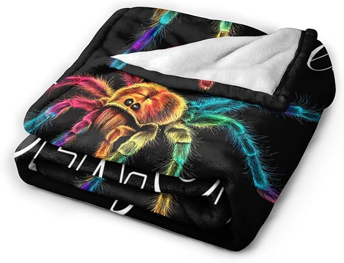 Spider Blanket Gifts for Girls Women Halloween Spider Throw Blankets Cozy Plush Fleece Flannel Fuzzy for Boys Men Decor 80"X60"
