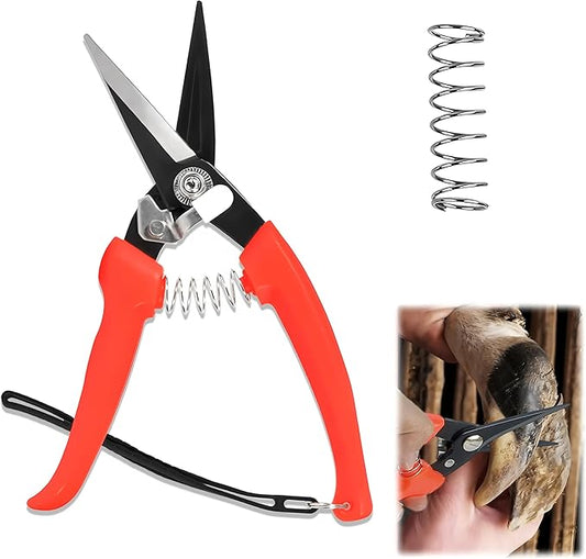 Goat Hoof Trimmers,Professional Hoof Care Trimming Shears Nail Clippers for Sheep,Goats,Alpaca,Lamb,Horse,Pig Hooves Multi-Purpose Pruning Versatile Steel Trimmer for Twig and Floral Scissor Tool