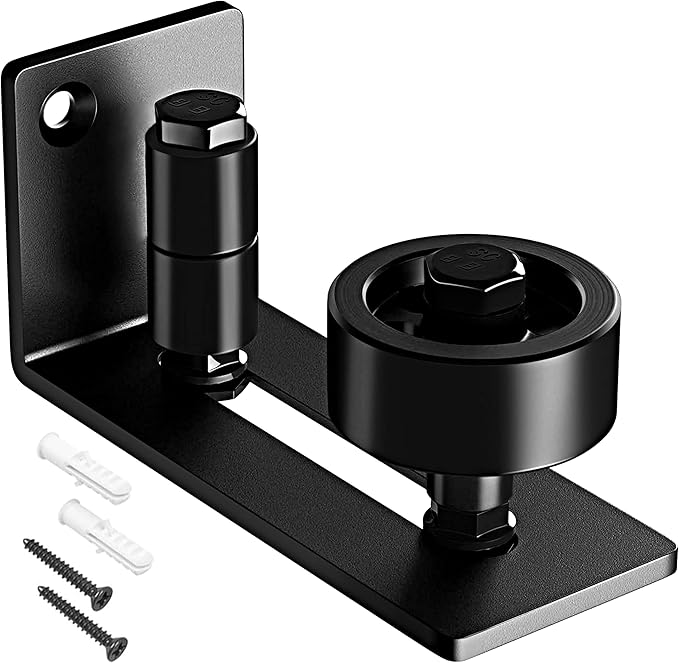 Barn Door Floor Guide - Sliding Barn Door Floor Guide for Bottom Adjustable Roller 8-Setup Options - Quiet Operations, Flush Design with Felt Strips (Pack of 1)