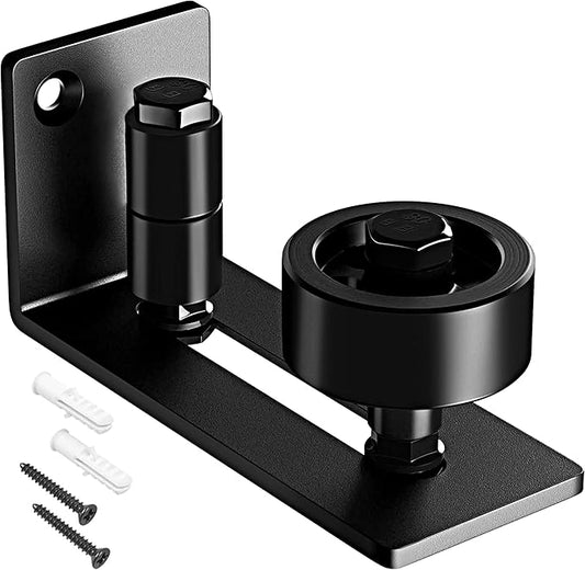 Barn Door Floor Guide - Sliding Barn Door Floor Guide for Bottom Adjustable Roller 8-Setup Options - Quiet Operations, Flush Design with Felt Strips (Pack of 1)