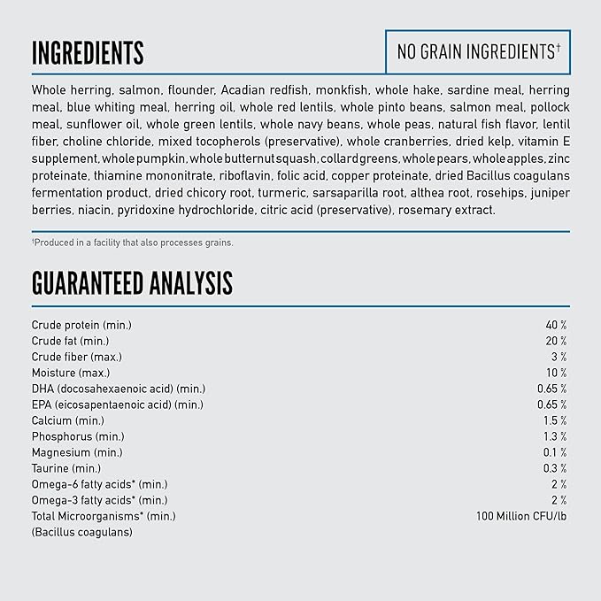 ORIJEN Grain Free High Protein Premium Dry Cat Food Six Fish Recipe 12lb Bag