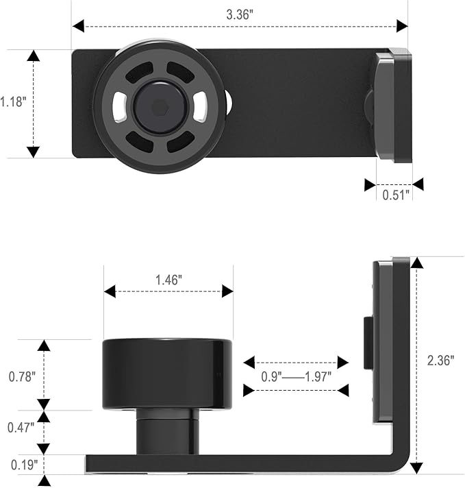 CCJH Sliding Barn Door Floor Guide Adjustable Wall Mounted Bottom Double Rollers Guide Black 1pcs