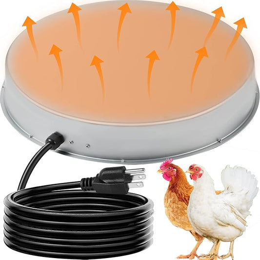 Poultry Chicken Water Heater: Chicken Water Heater Base for Winter, for Plastic/Metal Poultry Watere 11inch, Heated Waterer for Chickens 125W 2 Pack