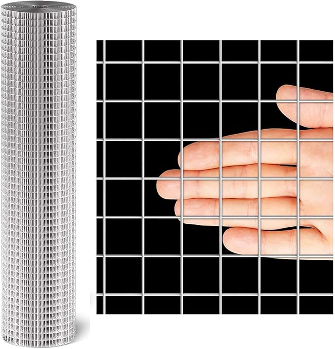 Stainless Steel Welded Wire Mesh, Hardware Cloth Metal Chicken Wire Mesh, 1/2 Inch After Welding Square, for Chicken Coop Rabbit Garden Fruit Cage Animal, Easy To Cut ( Size : 1mX10m(39inX32.8ft) )