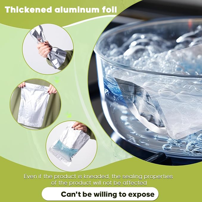 60pcs 1 Quart Mylar Bags for Food Storage with Oxygen Absorbers 400cc and Labels, Extra Thick 10 Mil - 7x10 Inch Zipper Pouches Resealable for Long Term Food Container Sets - Heat Sealable