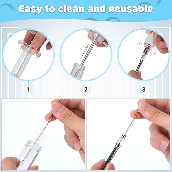 2 Pieces Reusable Goats Syringe with 2 Drench Nozzle, Adjustable Dosage Detachable Sheep Drench Livestock Syringe for Sheep Baby Goat Supplies - 20ML