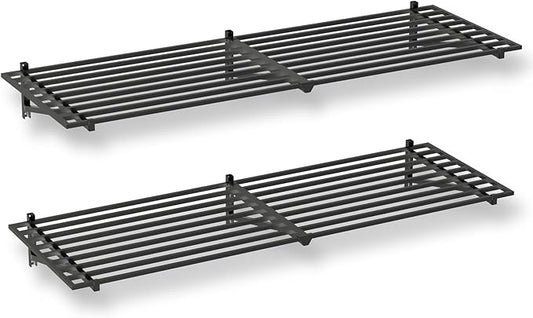 StoreYourBoard Heavy Duty Garage Shelf Wall Mount 2ft x 6ft – Wall-Mounted Shelving for Storage & Organization – Heavy Duty Garage Shelves for Tools, Bins, & Equipment – Holds 500 lbs - Black