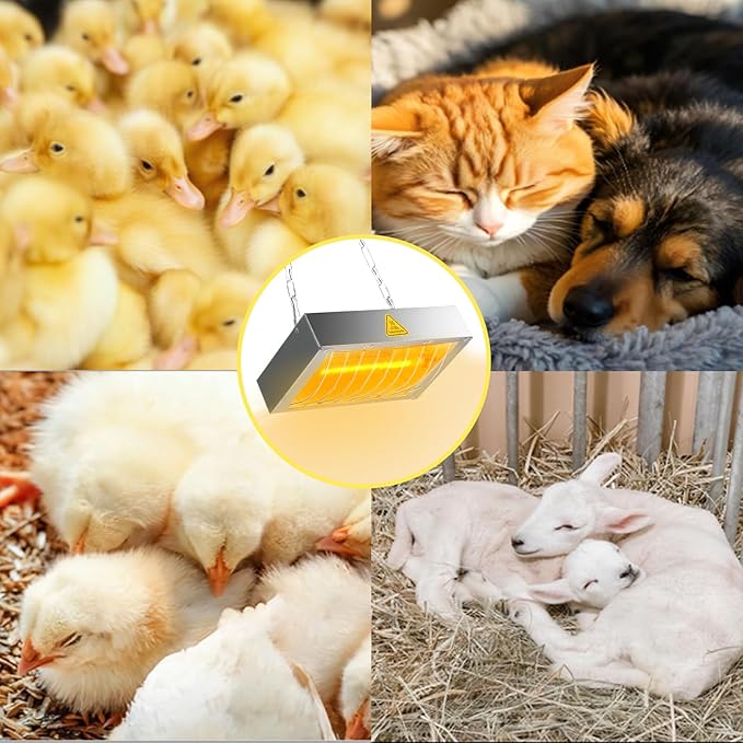 400W Chicken Coop Heater Bulb, Replacement Bulb Accessories for Chicken Heat Lamp, Brooder Heater Tubes for Chicks, Poultry, Pets, 1 Pack