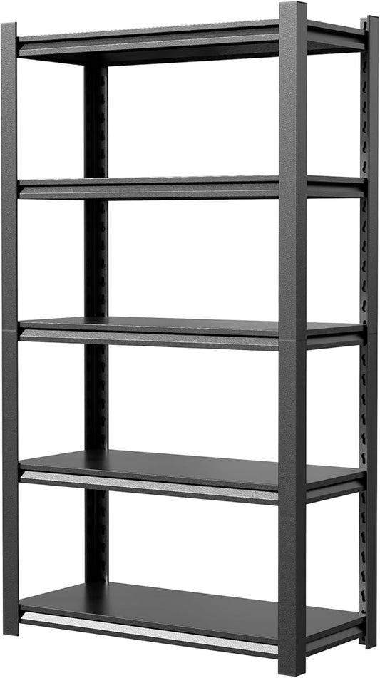 36" W Storage Shelves 2500LBS Garage Shelving Heavy Duty 5 Tier Adjustable Shelving Unit Metal Storage Rack for Basement, Pantry, Kitchen, Warehouse 18" D x 39.3" W x 72" H