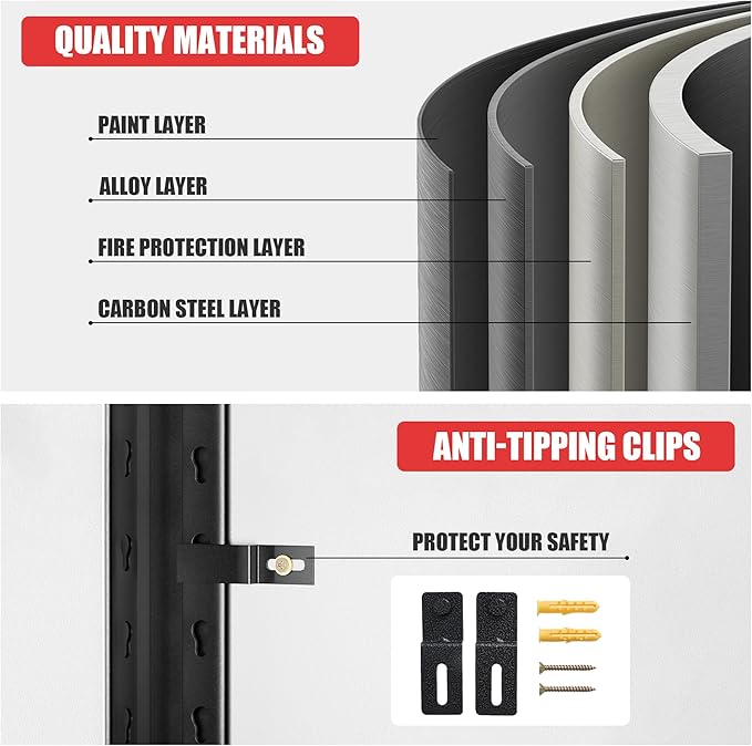 Garage Shelving Unit - 5-Tier Adjustable Metal Storage Shelf - Heavy Duty Industrial Rack for Garage, Basement, and Utility Room - Easy Assembly 18" D x40 W x78 H