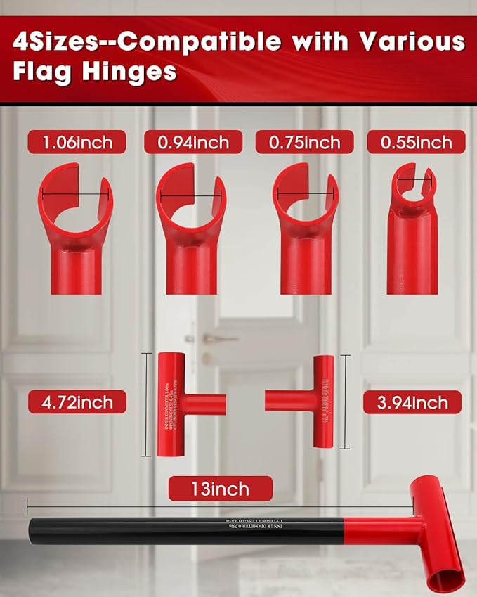 Door Hinge Adjustment Tool for Flag Hinges,Hinge Gap Adjusting Wrench Set for Residential and Commercial Heavy Door.