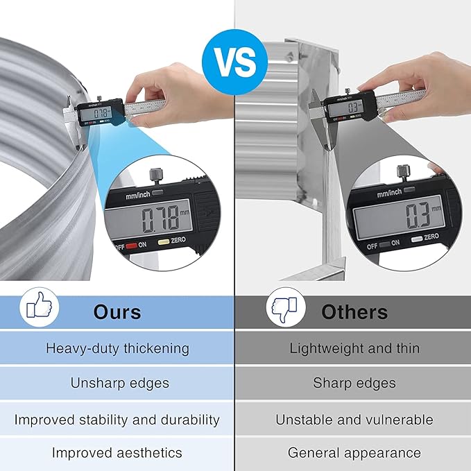 Land Guard 2Pcs Galvanized Raised Garden Bed Kit, 7.5×3×1ft Galvanized Planter Raised Garden Boxes Outdoor, Oval Large Metal Raised Garden Beds for Vegetables………