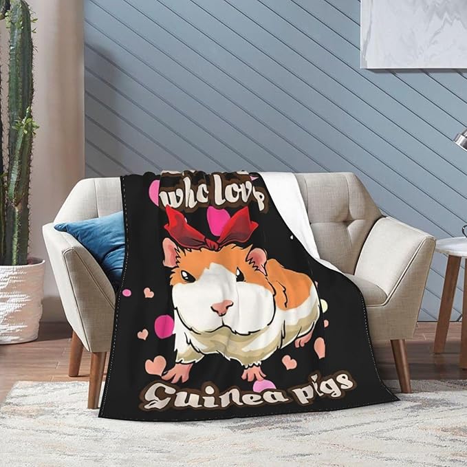 Super Cozy Soft Guinea Pig Throw Blanket - Warm Plush Fluffy, Lightweight Fleece Flannel, Gifts for Kids & Adults, 80"X60"