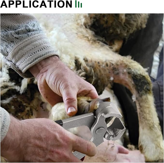 Goats Hoof Nipper 8" Carbon Steel Farrier Tool Multi-Purpose Hoof Trimmers with Plastic Grips for Cattle Sheeps Horses