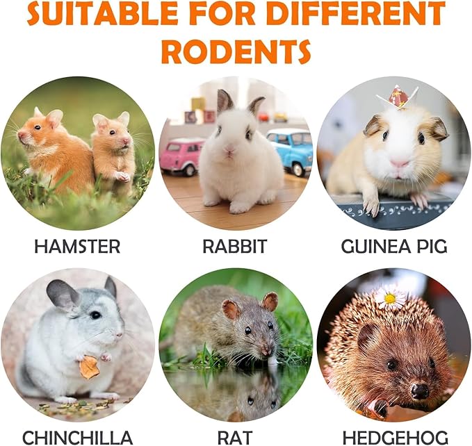 Sofier 20Pcs Timothy Hay Treats - Natural Chews for Teeth - Handmade Rabbit, Chinchilla, Gerbil, Rat, Hamster Toys - Bunny & Guinea Pig