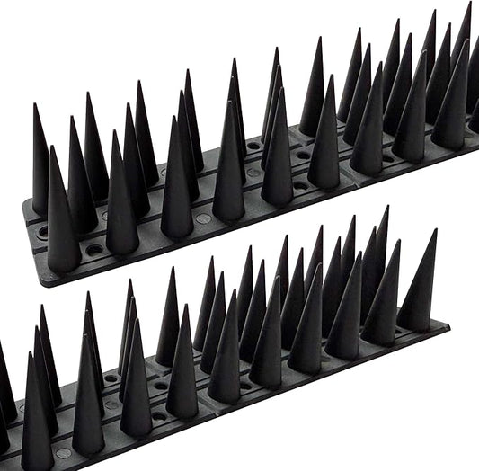 Bird Spikes,Black,6 Pack Bird deterrents for Outside,Keep Raccoon Squirrel Pigeon Away,Fence Spike for Garden Patio