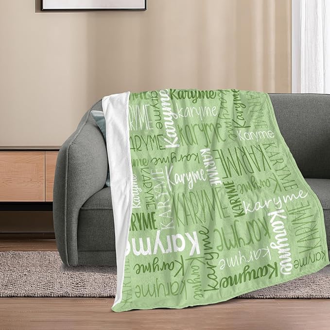 Personalized Name Blanket for Kids and Adult Customized Blanket for Boys Girls Baby Personalized Blanket and Throws