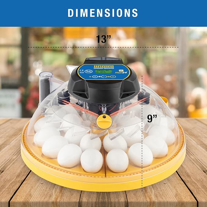 Brinsea Maxi 24 EX Connect App Controlled Egg Incubator with Automatic Humidity Control and Egg Turning for Hatching 24 Chicken, Duck, Other Eggs. Precision App-Driven Digital Controls and Alarms