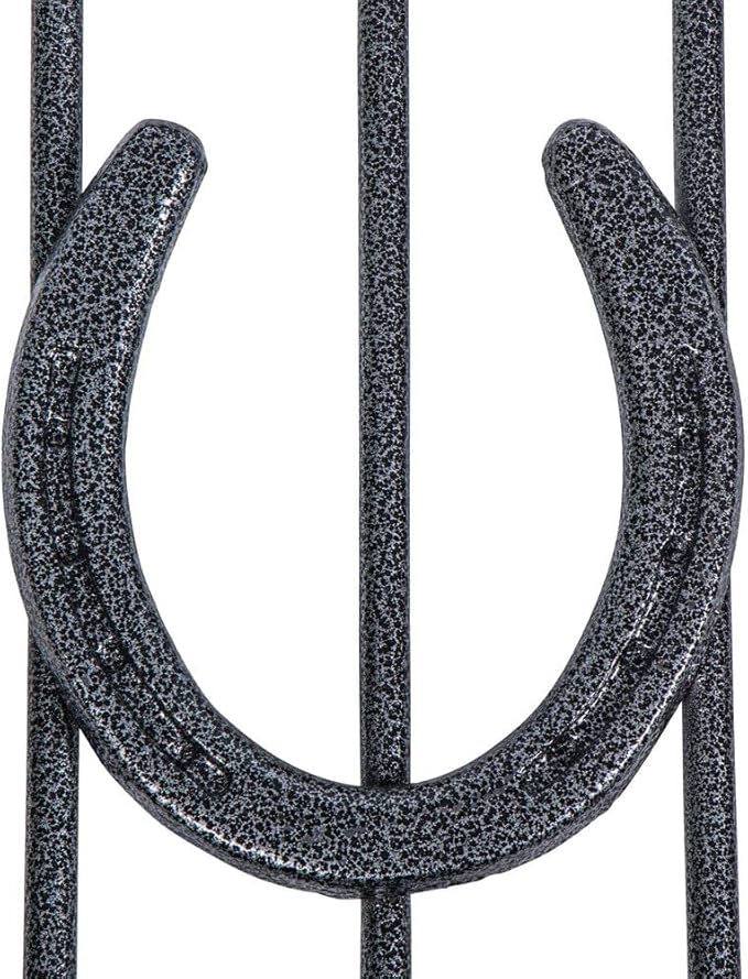 Easy-Up Titan Horse Stall Gates | Heavy-Duty Steel Construction | Rust-Resistant Finish | Ideal for Barn, Farm & Equestrian Use | Horseshoe Gate with Yoke - 52" Wide | Color Gray Armor