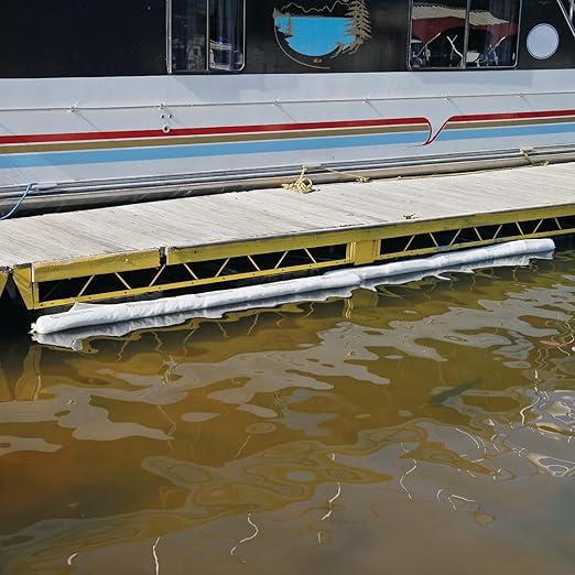 PIG Oil Boom - Oil-Only Absorbent Boom - 8 Pack - 3" x 10' Boom - Absorbs up to 2 gallons per Boom - BOM406