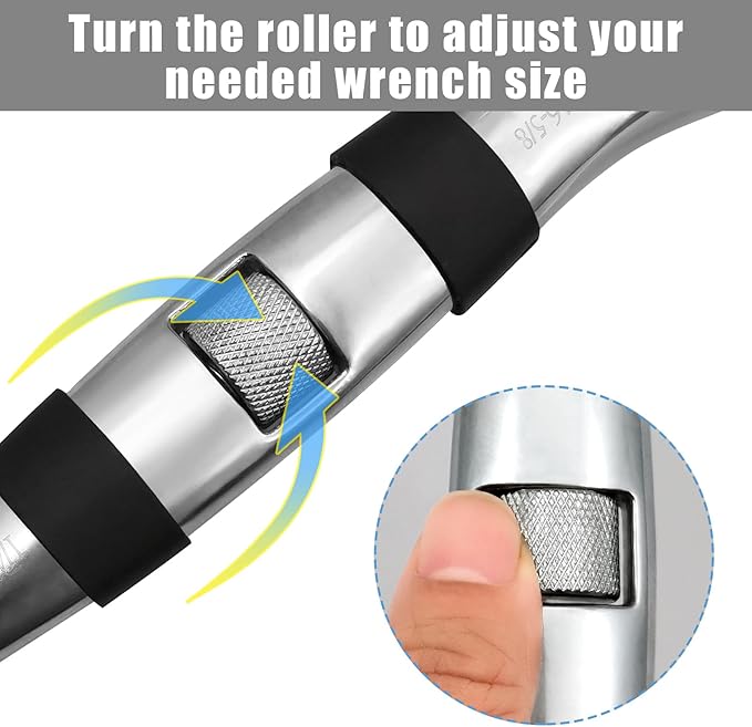 Universal Multifunctional Adjustable Wrench 23 in 1 Spanner Nut and Bolt Pocket Tool from 1/4 to 3/4 Inch and 7mm to 19mm