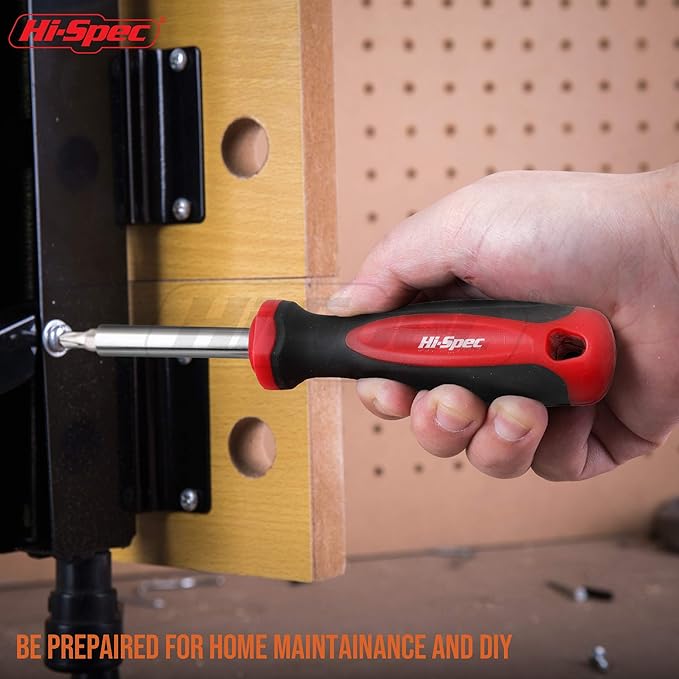 Hi-Spec 49pc Complete Home Tool Kit Set in a Portable Toolbox Case. Essential Household Repair Tools for DIY in The Apartment, Office and College