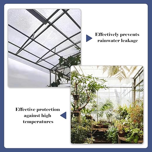 Polycarbonate Sheet 32.8Ft x 3.28Ft,DIY UV Resistant Polycarbonate Greenhouse Panels,Insulated Transparent Polycarbonate Roof Panels for Roof Farming Gardening Agriculture Courtyards Canopy